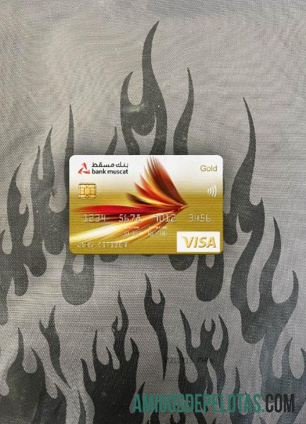 Oman Bank Muscat Bank Visa Gold Card Photolook Frente amostra